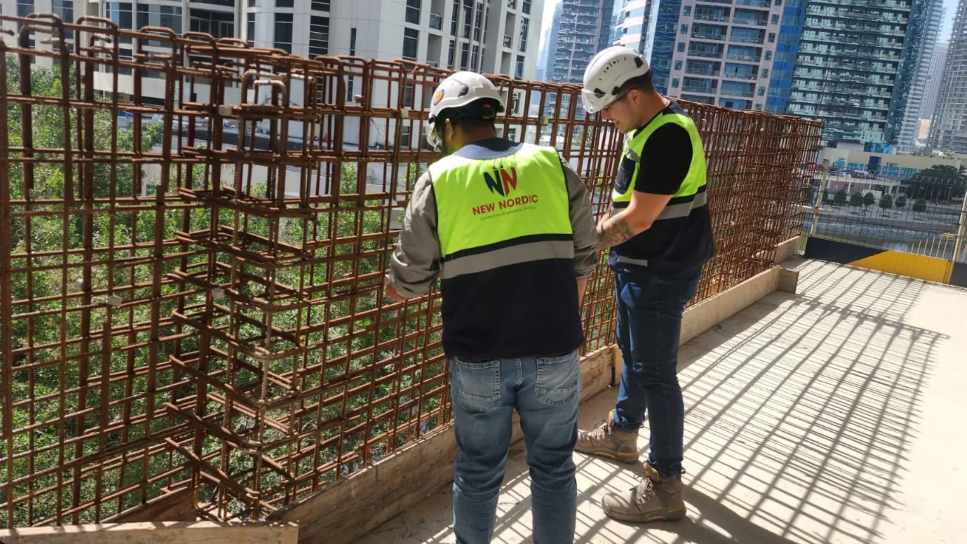 New Nordic engineers conducting a structural inspection in Dubai